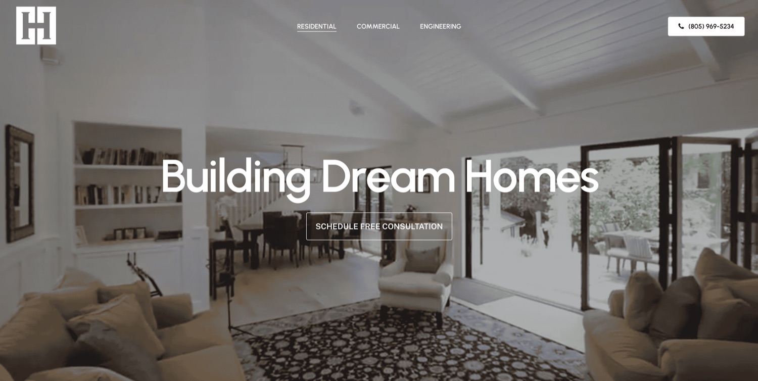 Hall Contracting Corporation construction services website